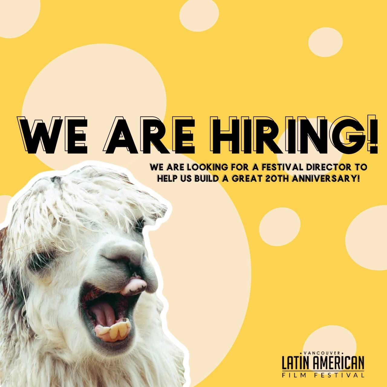 WE ARE HIRING -20th Anniversary Festival Director